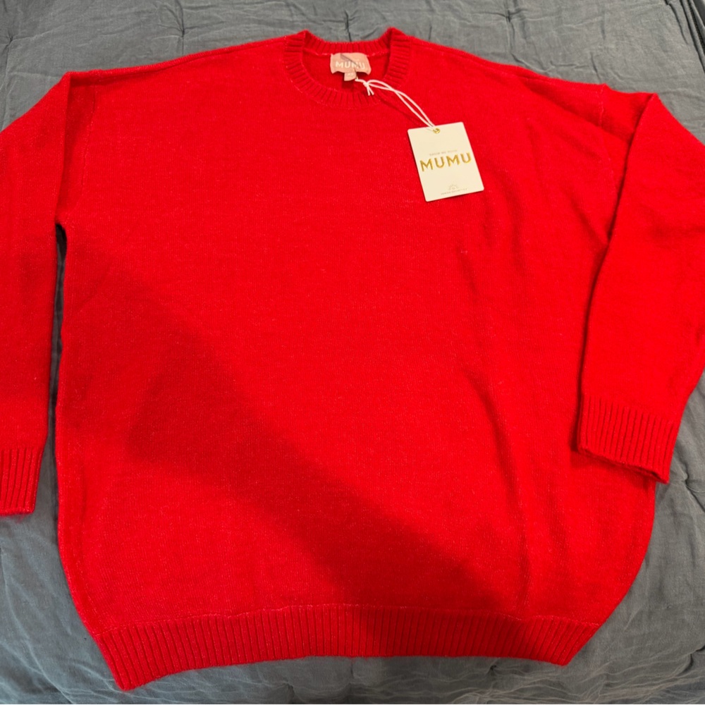 Show Me Your MuMu Vibrant Red Knit Top